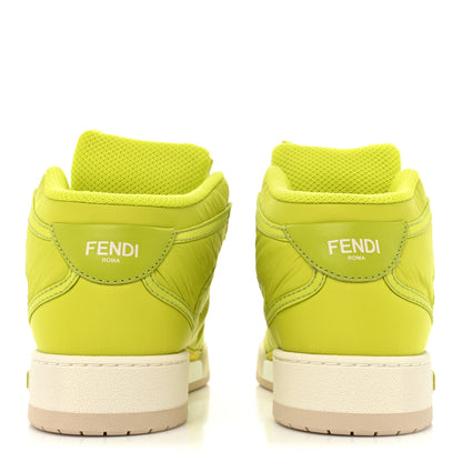 Fendi Nylon Match High Top Sneakers 39 Neon Green 4 of 10