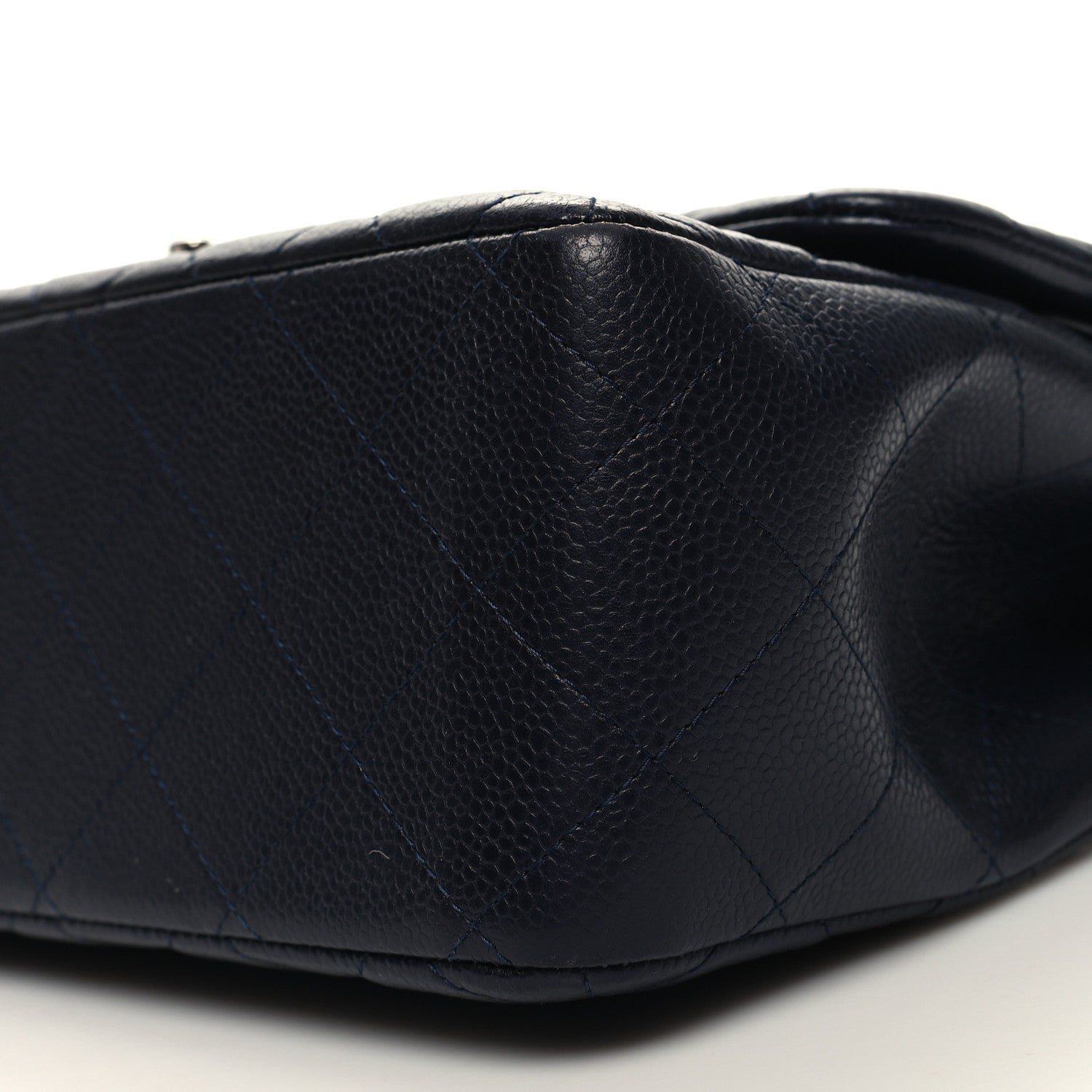 Chanel Caviar Quilted Jumbo Double Flap Navy Blue 10 of 13