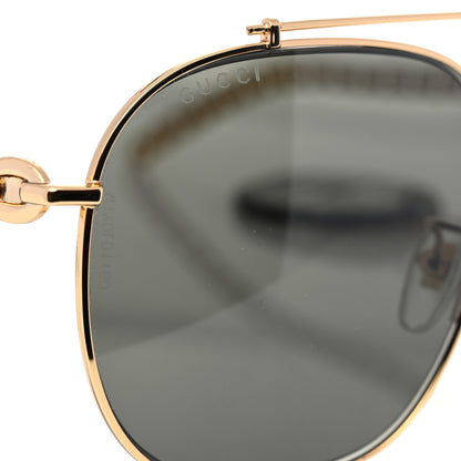 Gucci Aviator Charm Chain Sunglasses GG0727S Gold 7 of 8