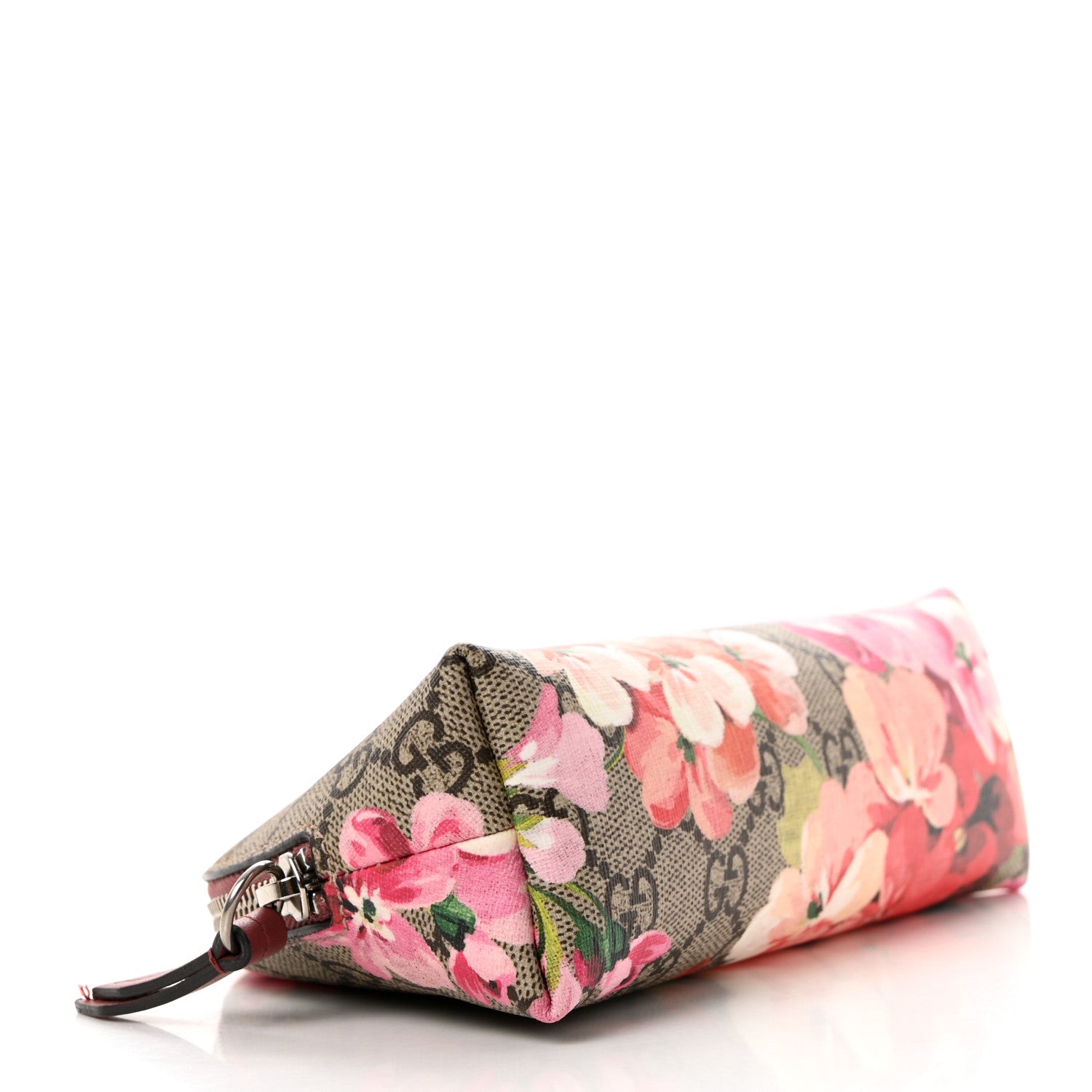 Gucci GG Supreme Monogram Blooms Small Pouch Cosmetic Case Beige Multicolor Dry Rose 4 of 8
