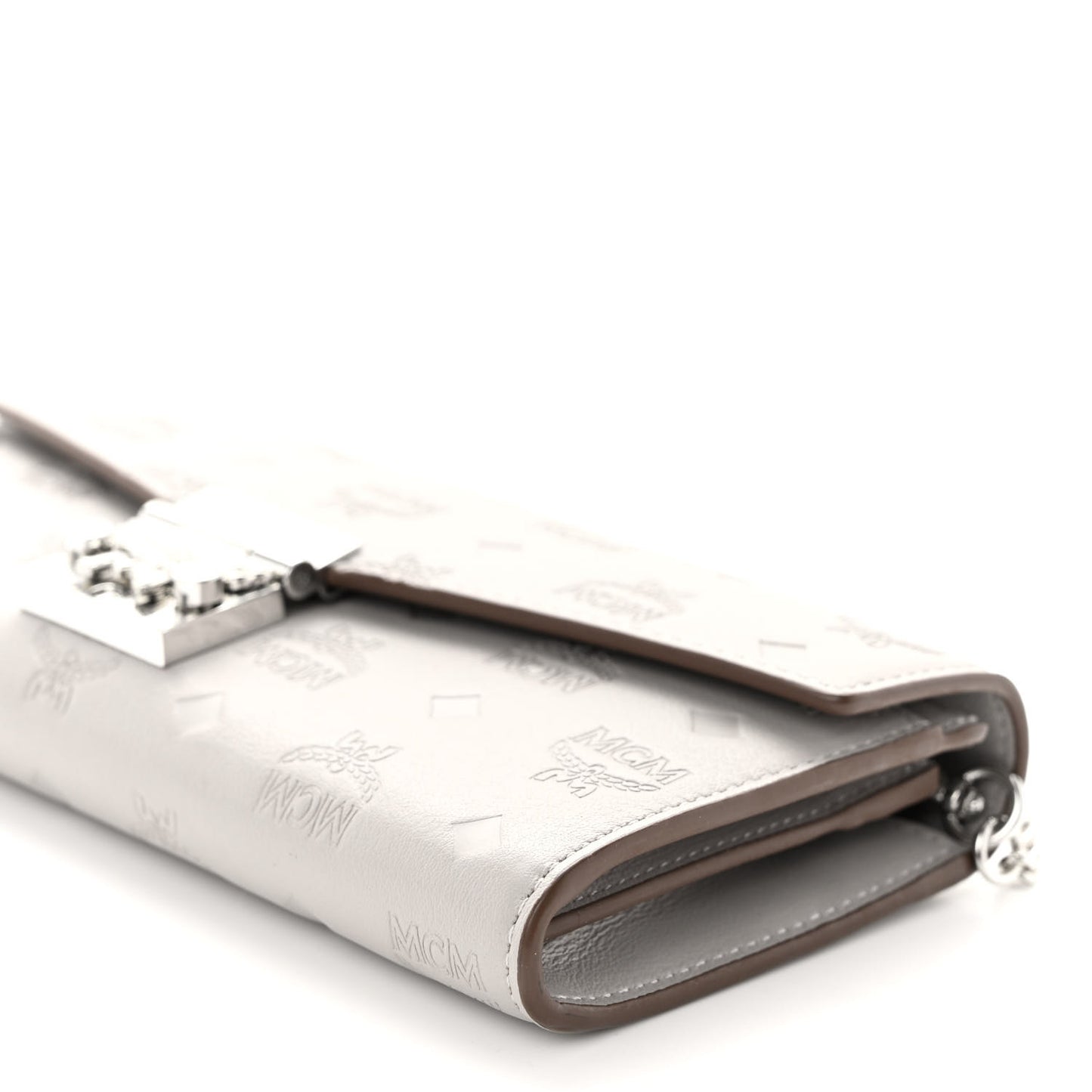 Calfskin Ottomar Large Patricia Wallet On Chain Grey