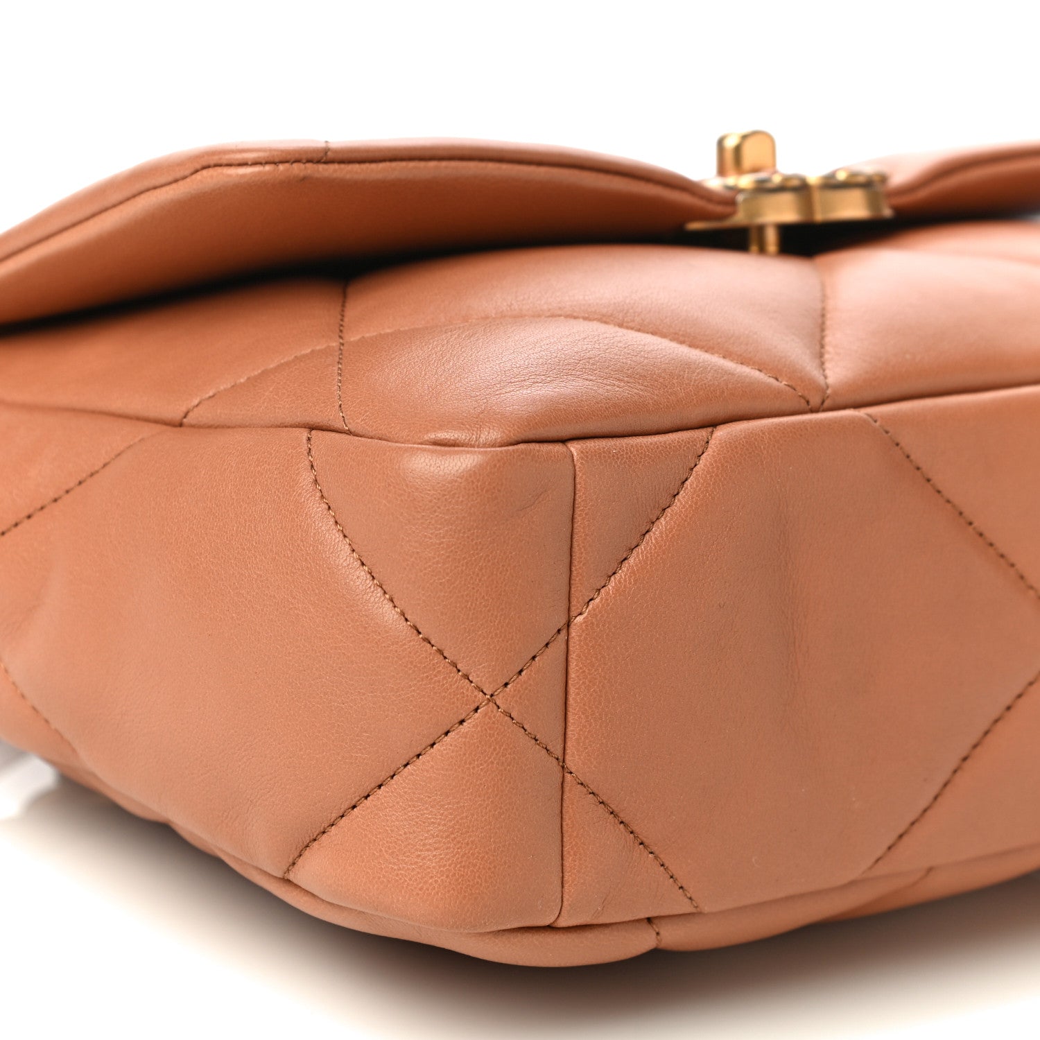 Chanel Lambskin Quilted Medium Chanel 19 Flap Brown 12 of 14