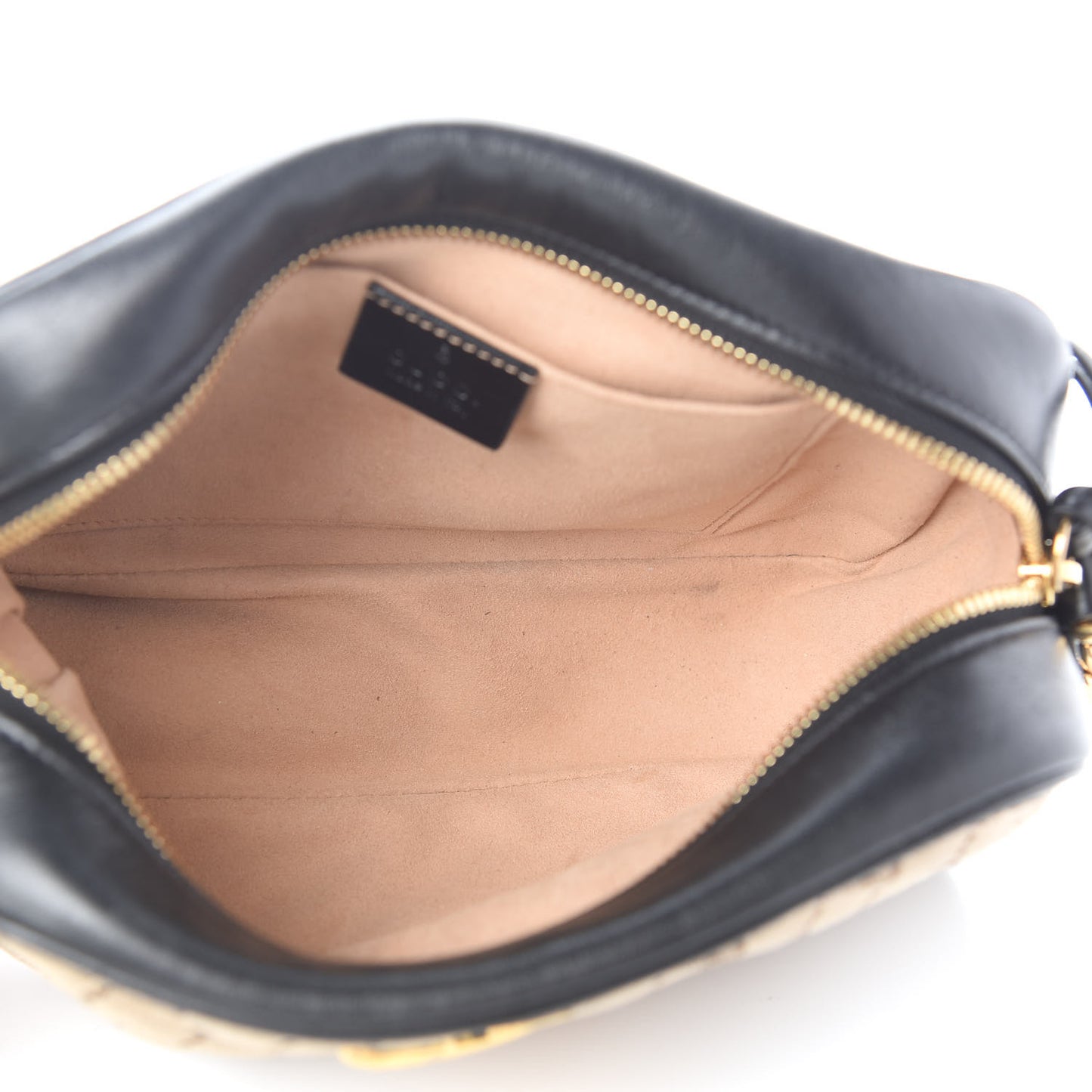 Monogram Matelasse Diagonal Small GG Marmont Chain Shoulder Bag Beige Black