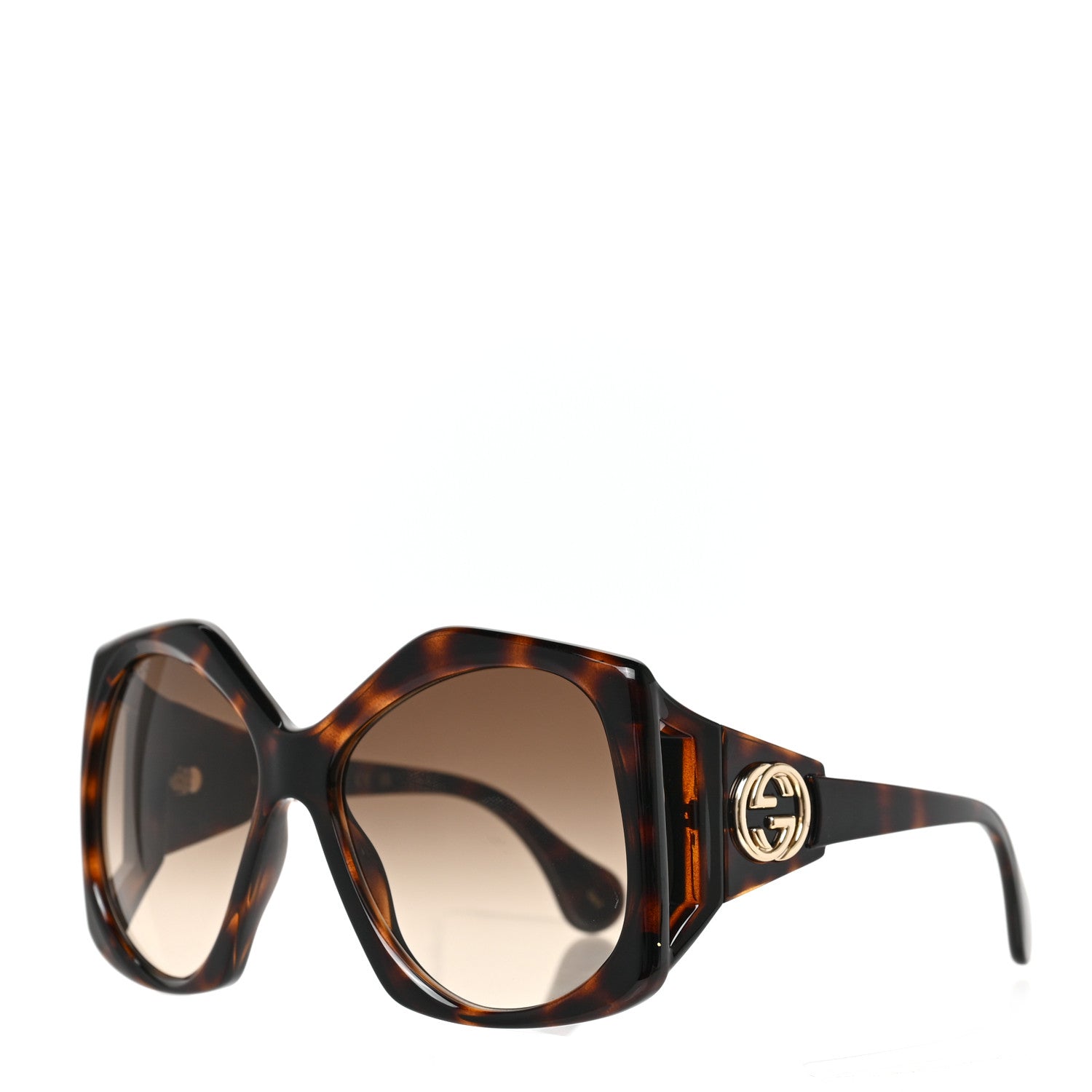 Gucci Acetate Square Frame Sunglasses GG0876SA Tortoise 1 of 6