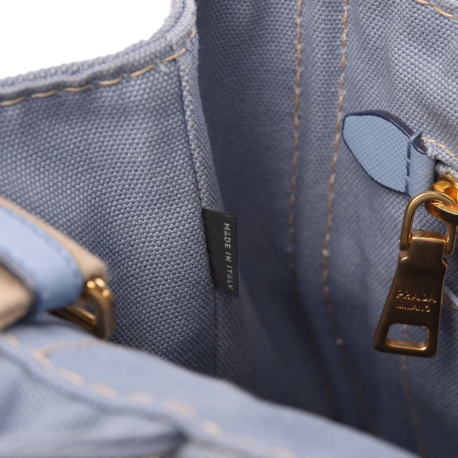 Prada Canapa Small Logo Tote Astrale 7 of 12