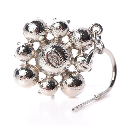 Chanel Crystal CC Drop Earrings Silver 4 of 6