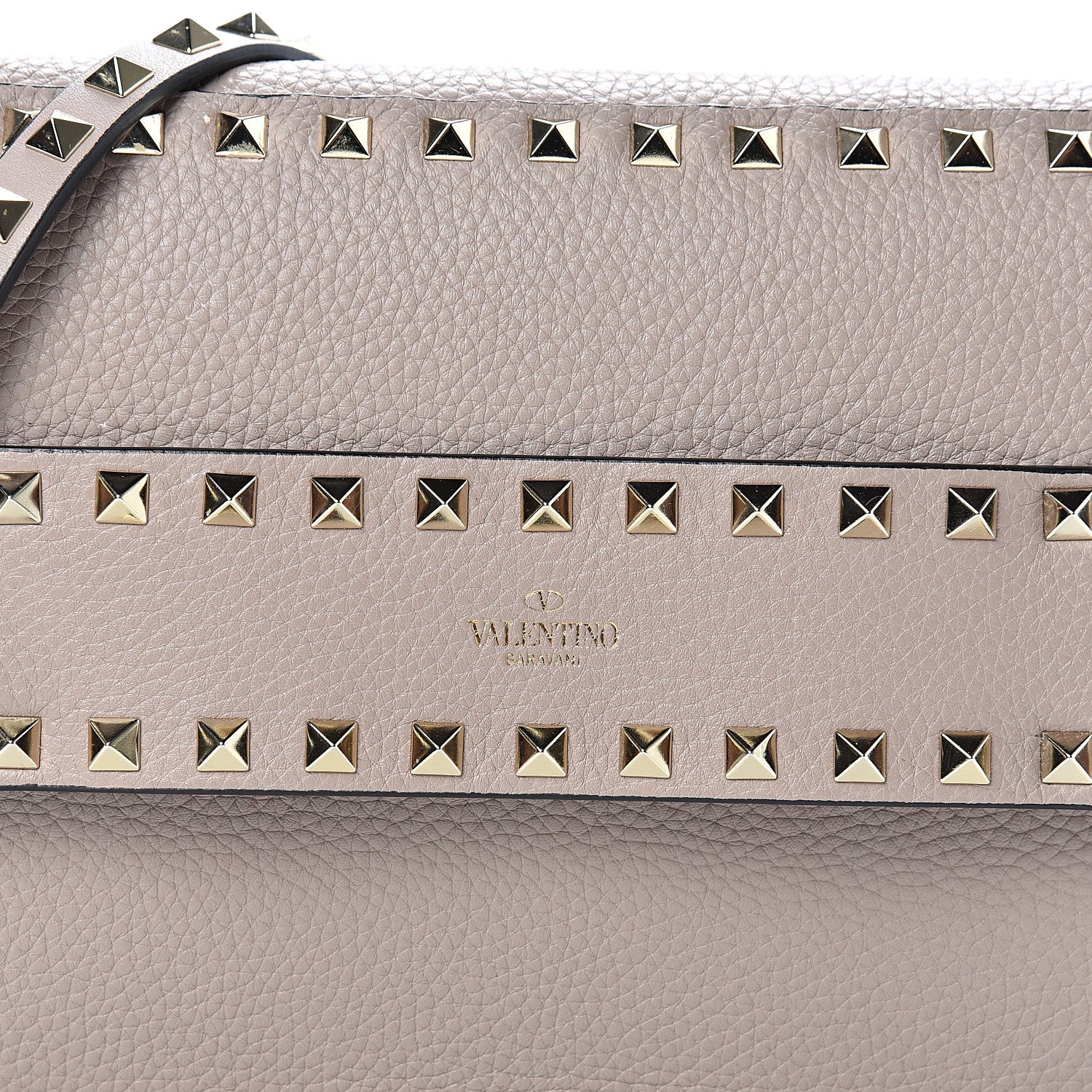 Valentino Garavani Pebbled Calfskin Rockstud Side Slip Crossbody Poudre 6 of 11