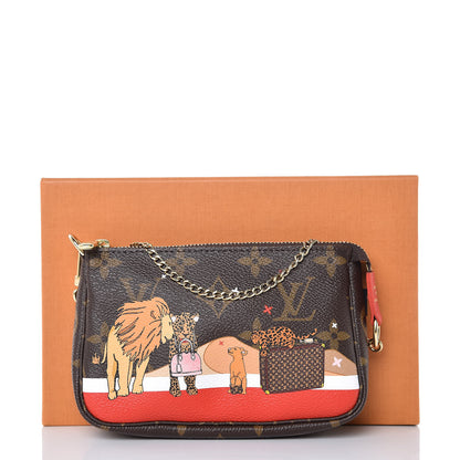 Louis Vuitton Monogram 2018 Christmas Animation Mini Cats Pochette Accessories 9 of 9