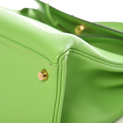 Hermes Taurillon Clemence Kelly Retourne 32 Vert Cru 41 of 41