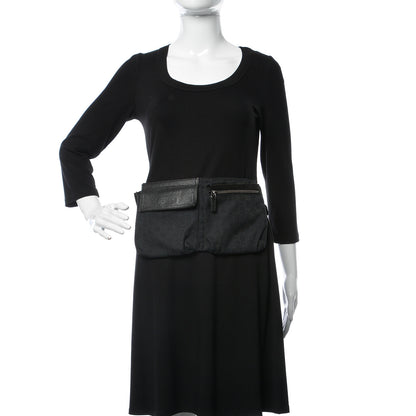 Gucci GG Monogram Double Pocket Belt Bag Black 2 of 18