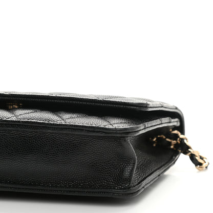 Chanel Caviar Quilted Wallet On Chain WOC Black 9 of 12