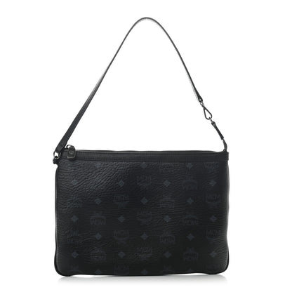 MCM Visetos Liz Shopper Tote Pouch Black 1 of 7