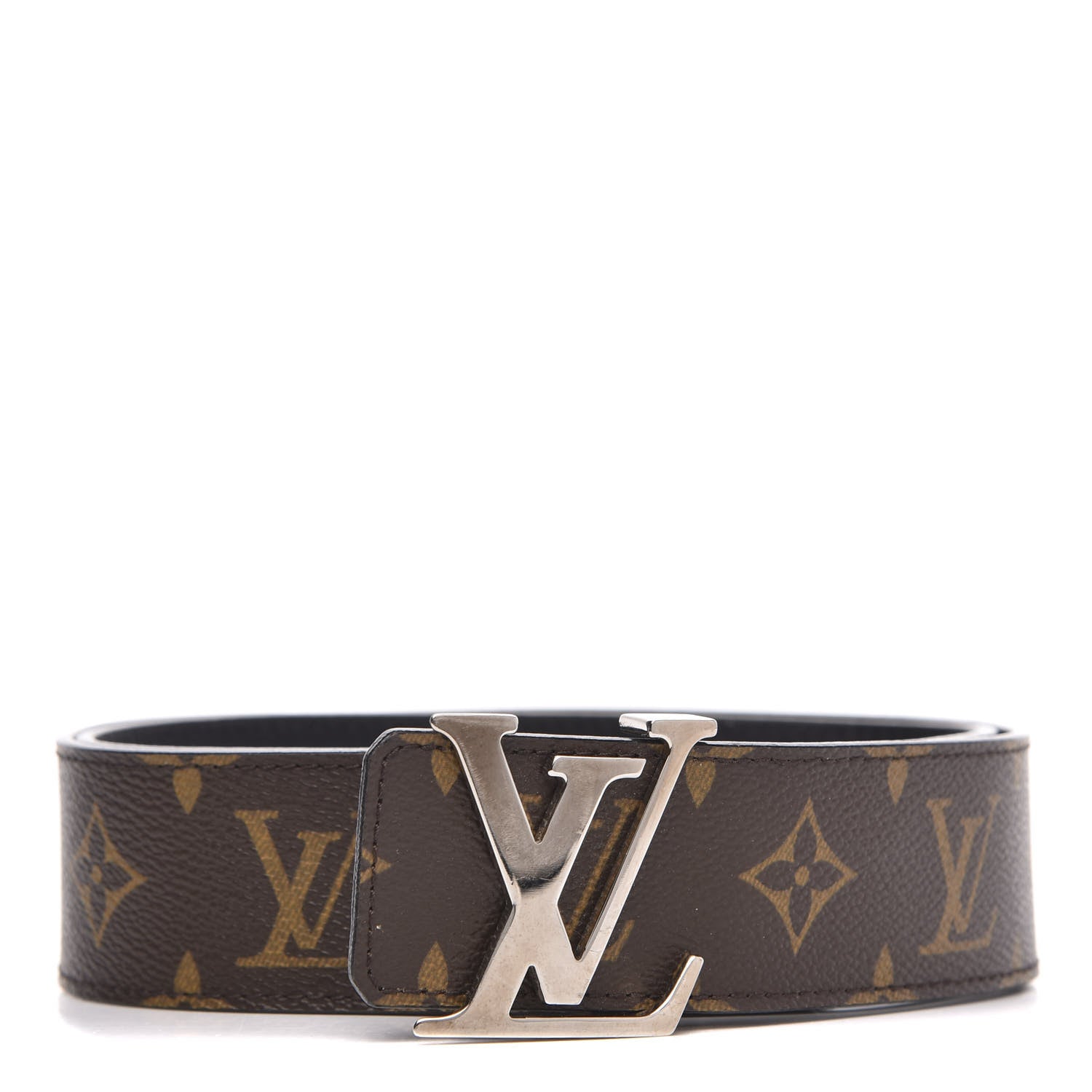 Louis Vuitton Calfskin Monogram 40mm LV Initiales Reversible Belt 85 34 Black 1 of 5