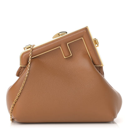 Fendi Shiny Nappa Nano Fendi First Bag Charm Caramello 1 of 10