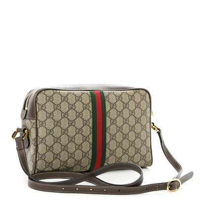 Gucci GG Supreme Monogram Web Small Ophidia Shoulder Bag Brown 3 of 10