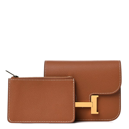 Hermes Evercolor Constance Slim Wallet Gold 2 of 7