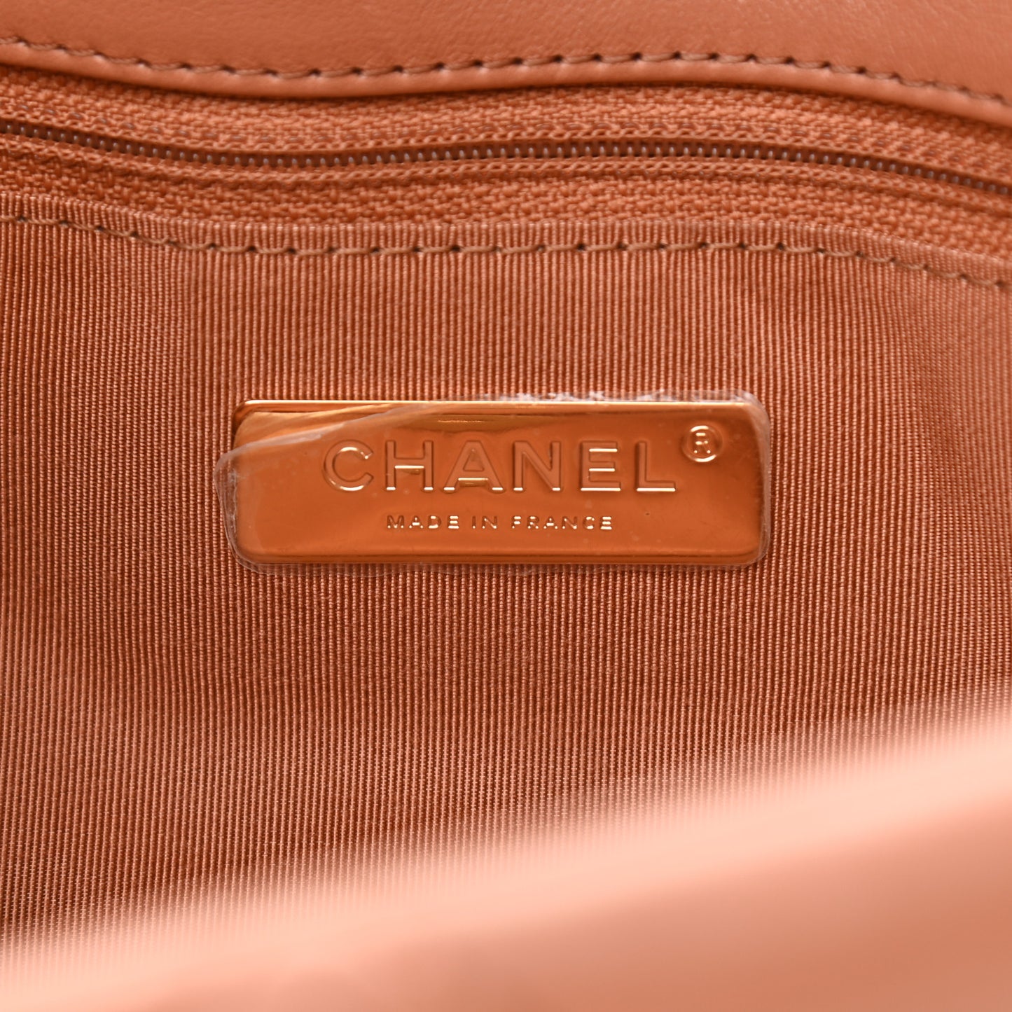 Lambskin Quilted Large Chanel 19 Flap Brown
