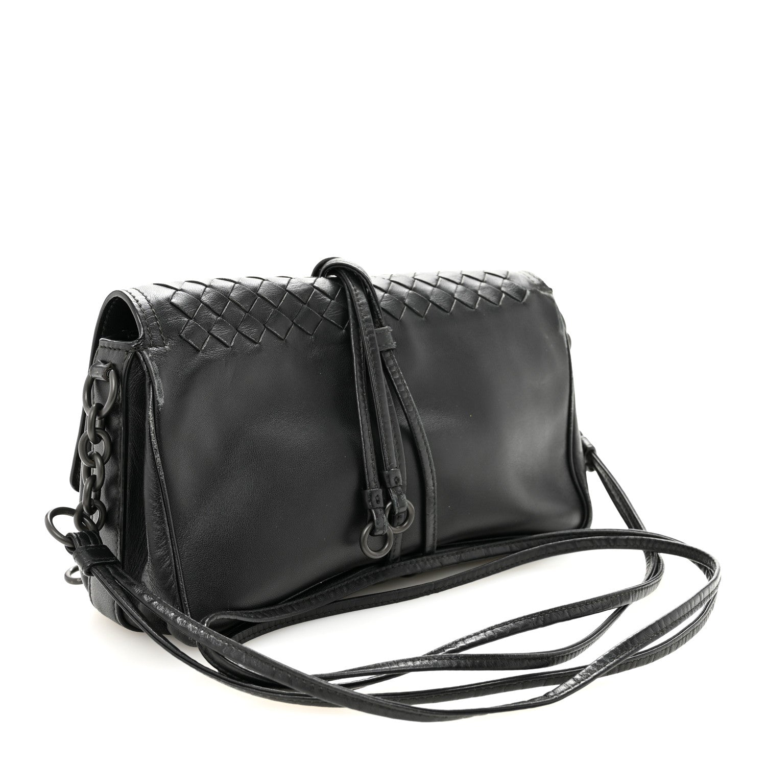 Bottega Veneta Nappa Intrecciato Small Double Pocket Flap Black 3 of 11
