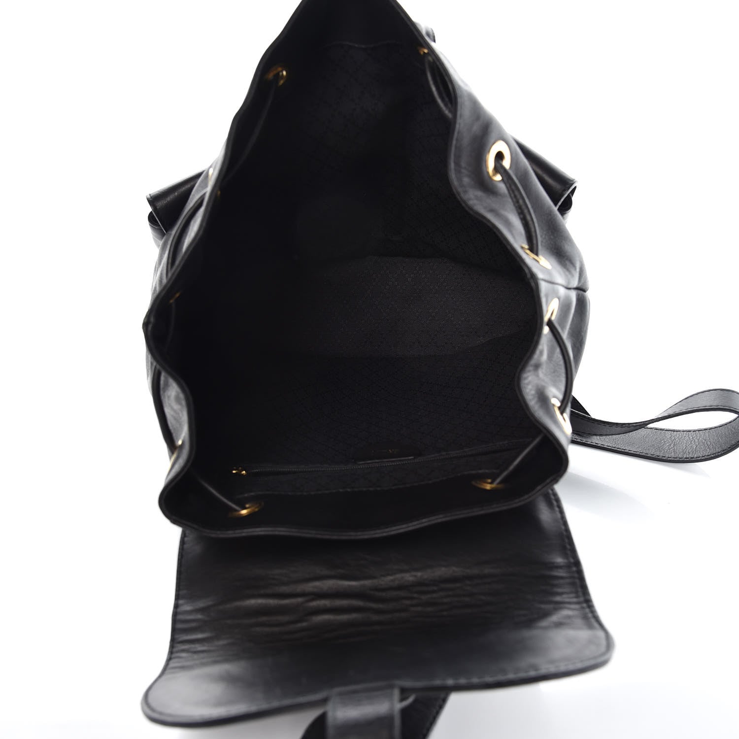 Gucci Calfskin Bamboo Backpack Black 5 of 15