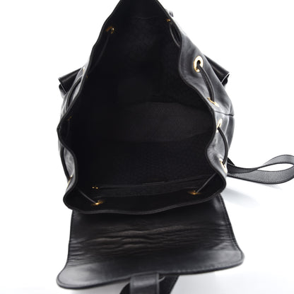 Gucci Calfskin Bamboo Backpack Black 5 of 15