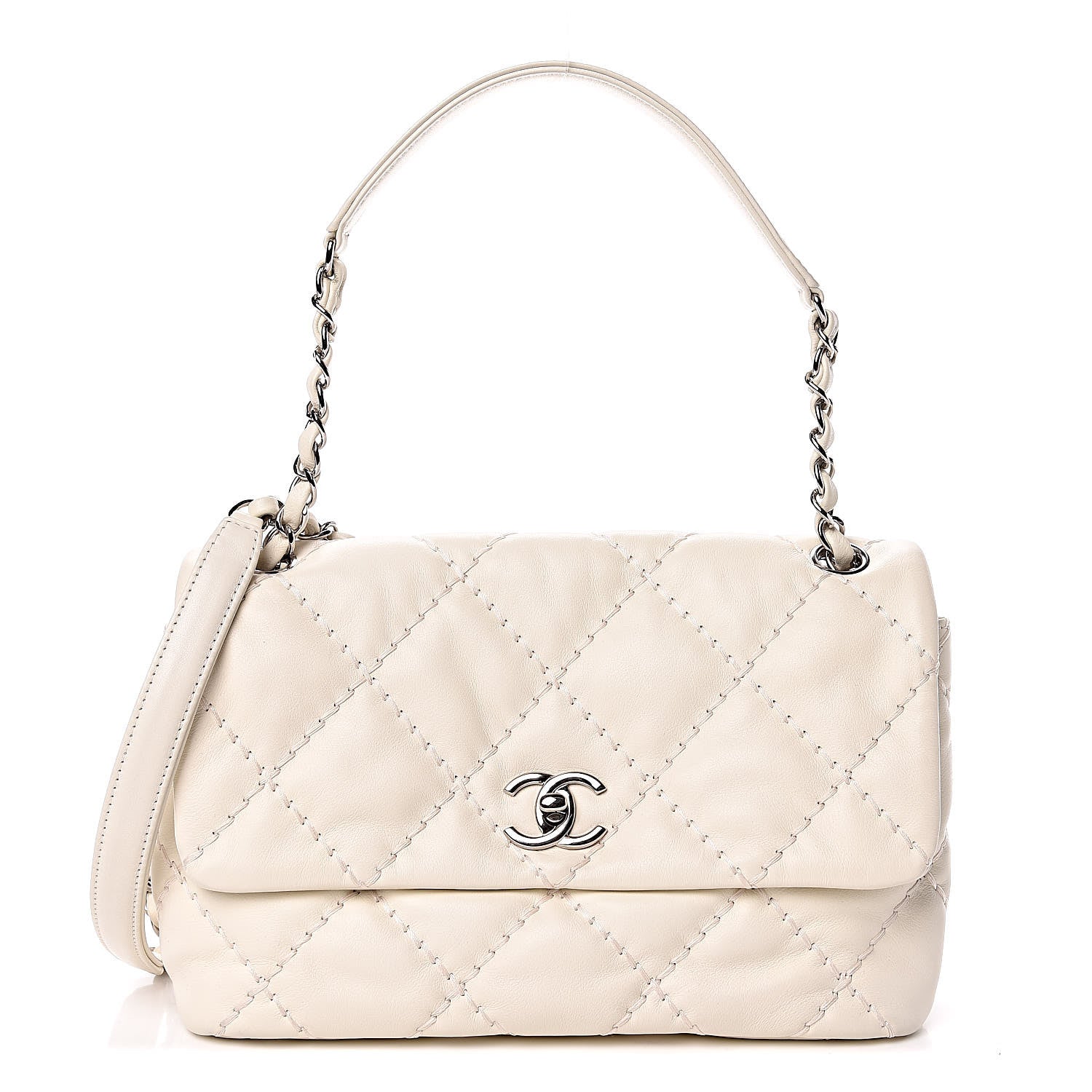 Chanel Calfskin Ultimate Stitch Flap White 1 of 9