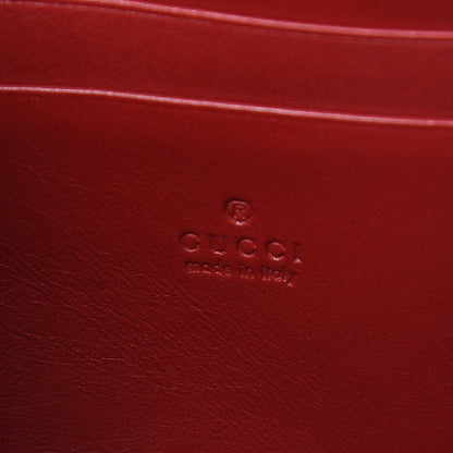 Gucci Calfskin Matelasse GG Marmont Chain Wallet Hibiscus Red 6 of 17