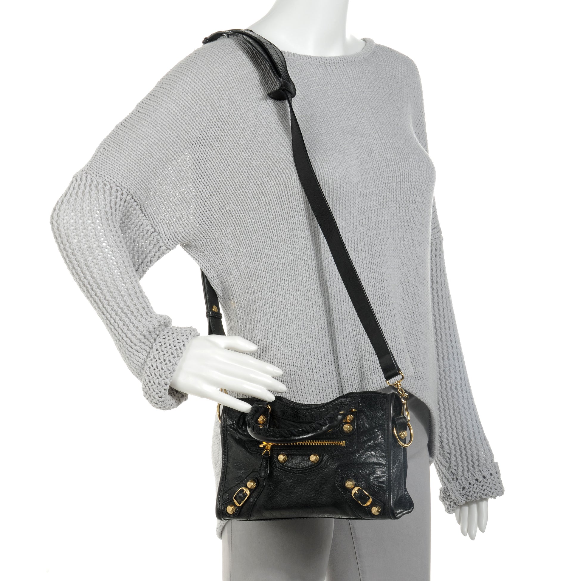 Balenciaga Agneau Giant 12 Gold Hardware Mini City Black 2 of 9