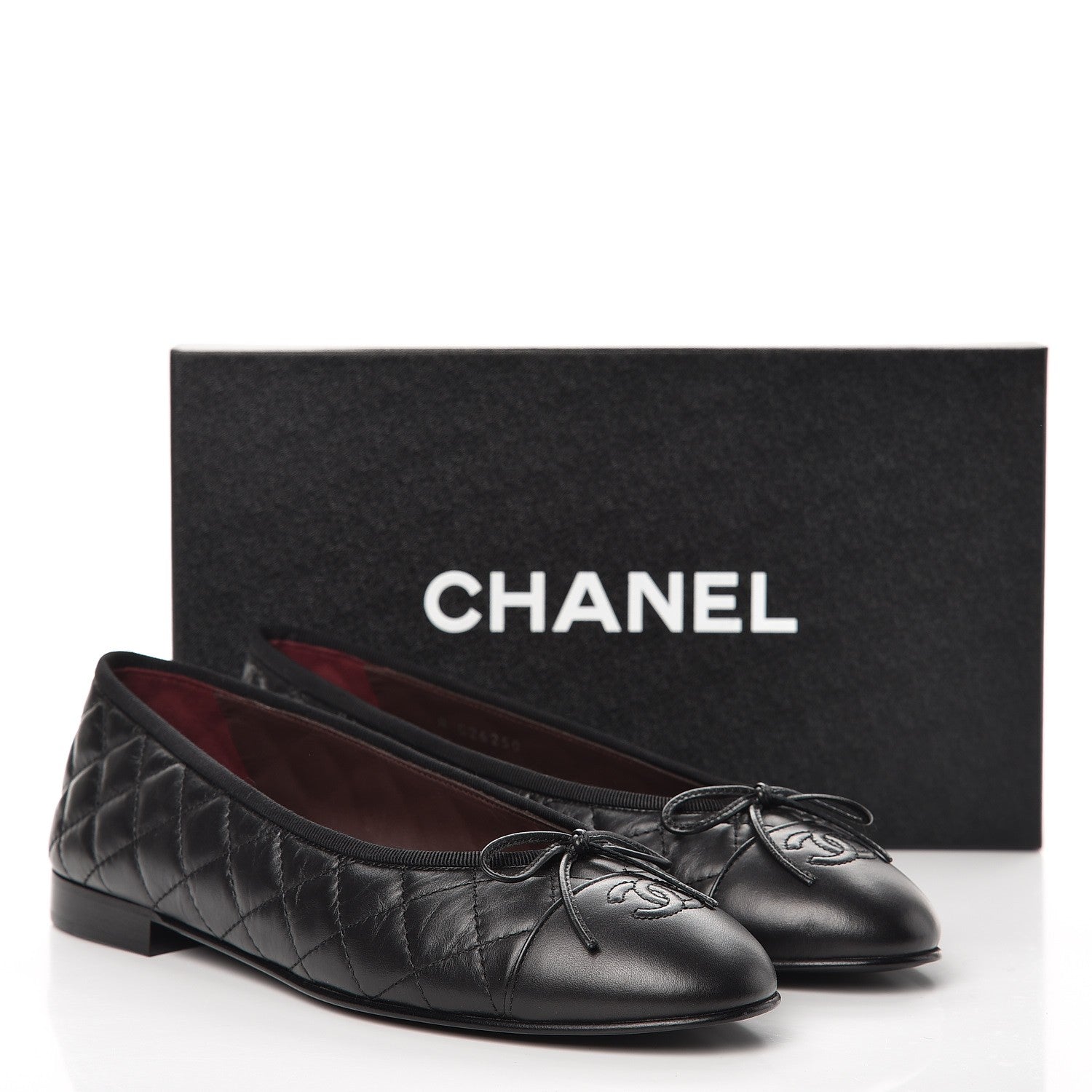 Chanel Aged Calfskin Quilted Cap Toe Ballerina Flats 40.5 Black 9 of 9