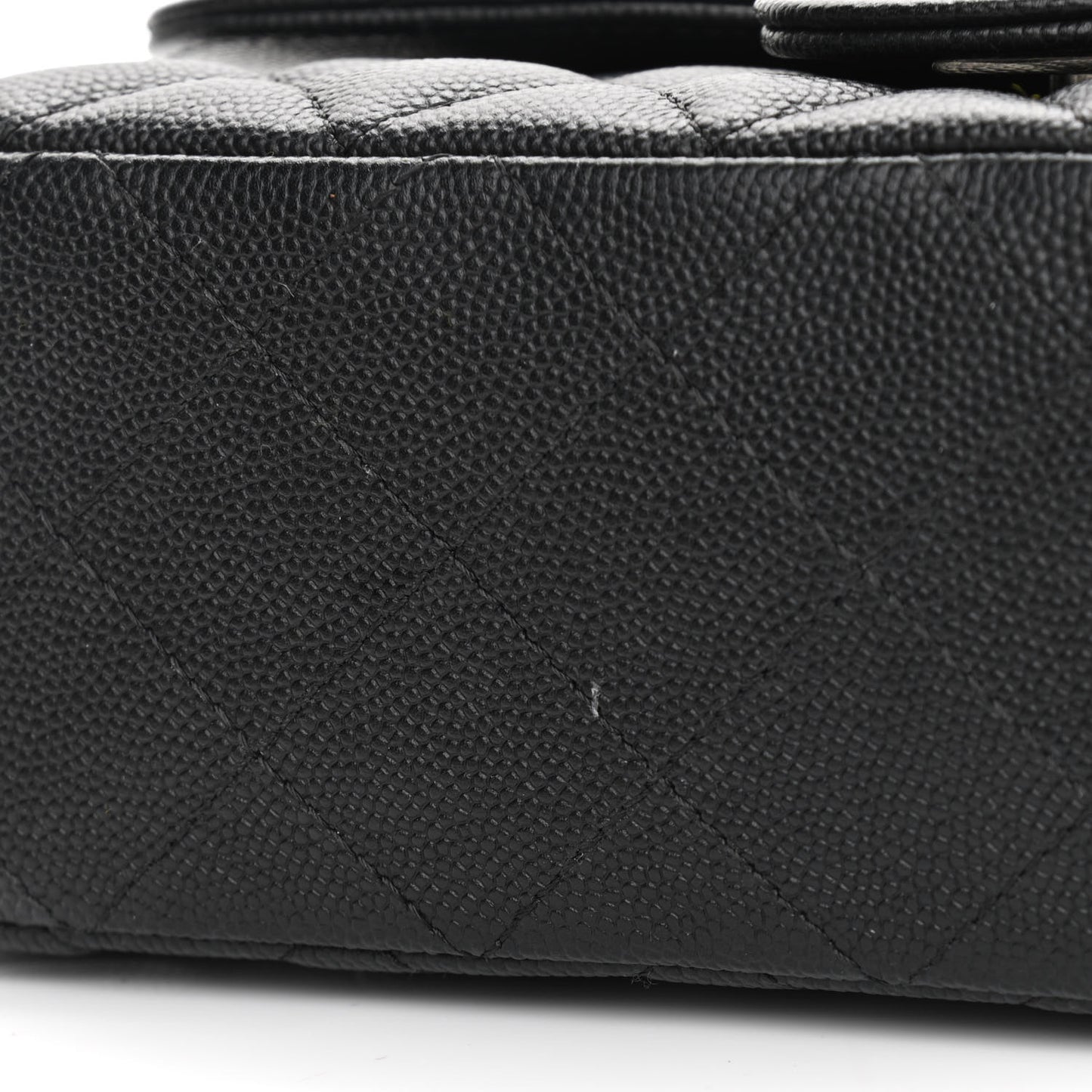 Caviar Quilted Mini Rectangular Flap Black