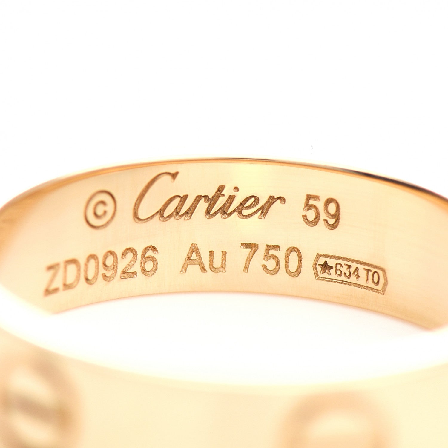 Cartier 18K Yellow Gold 5.5mm LOVE Ring 59 8.75 4 of 5