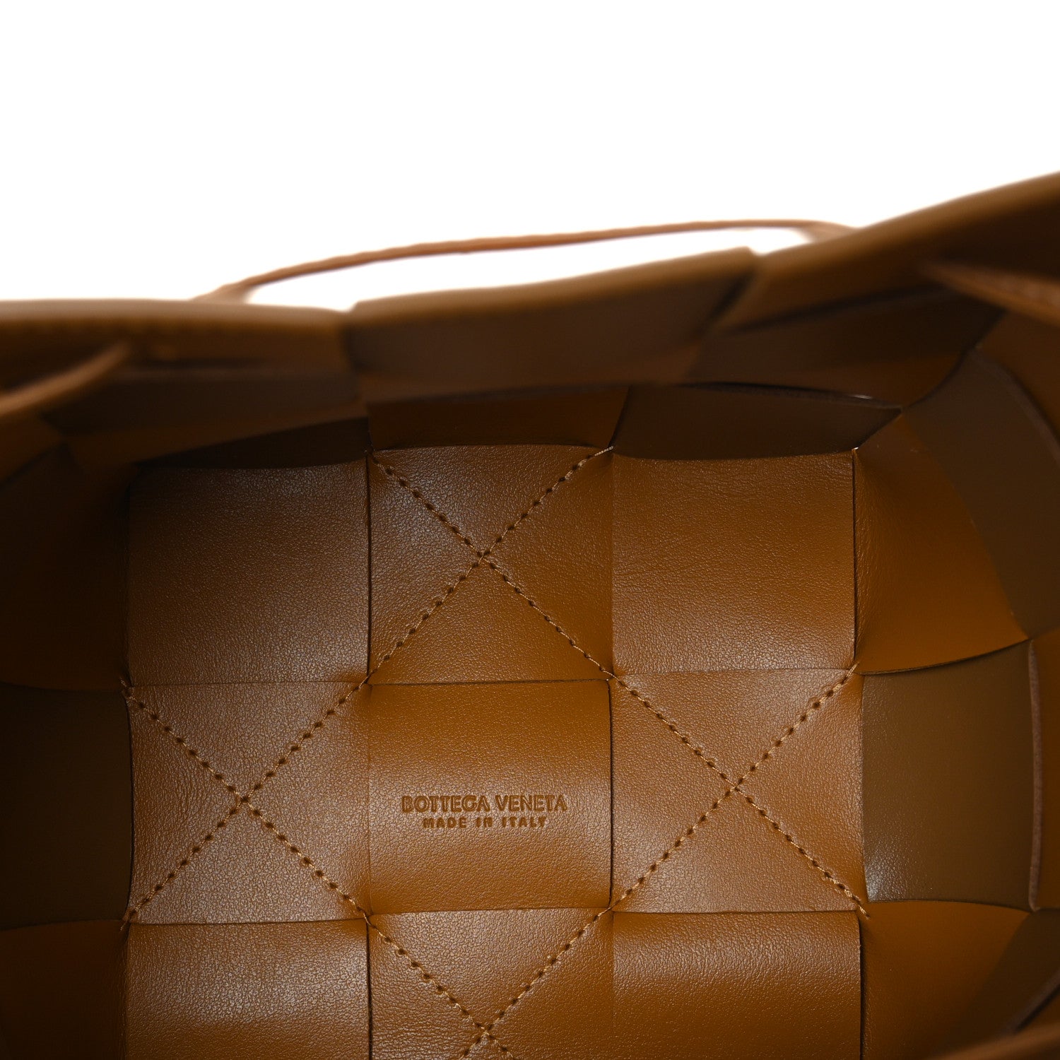 Bottega Veneta Nappa Maxi Intrecciato Small Cassette Bucket Bag Brown Beige 5 of 9