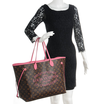 Louis Vuitton Monogram Articles de Voyage Ikat Neverfull GM Rose Velours 2 of 8