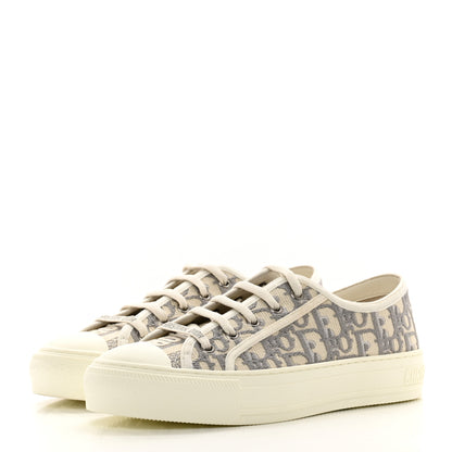 Christian Dior Canvas Oblique Walk'N'Dior Low Top Sneakers 37 Grey Stone 3 of 8