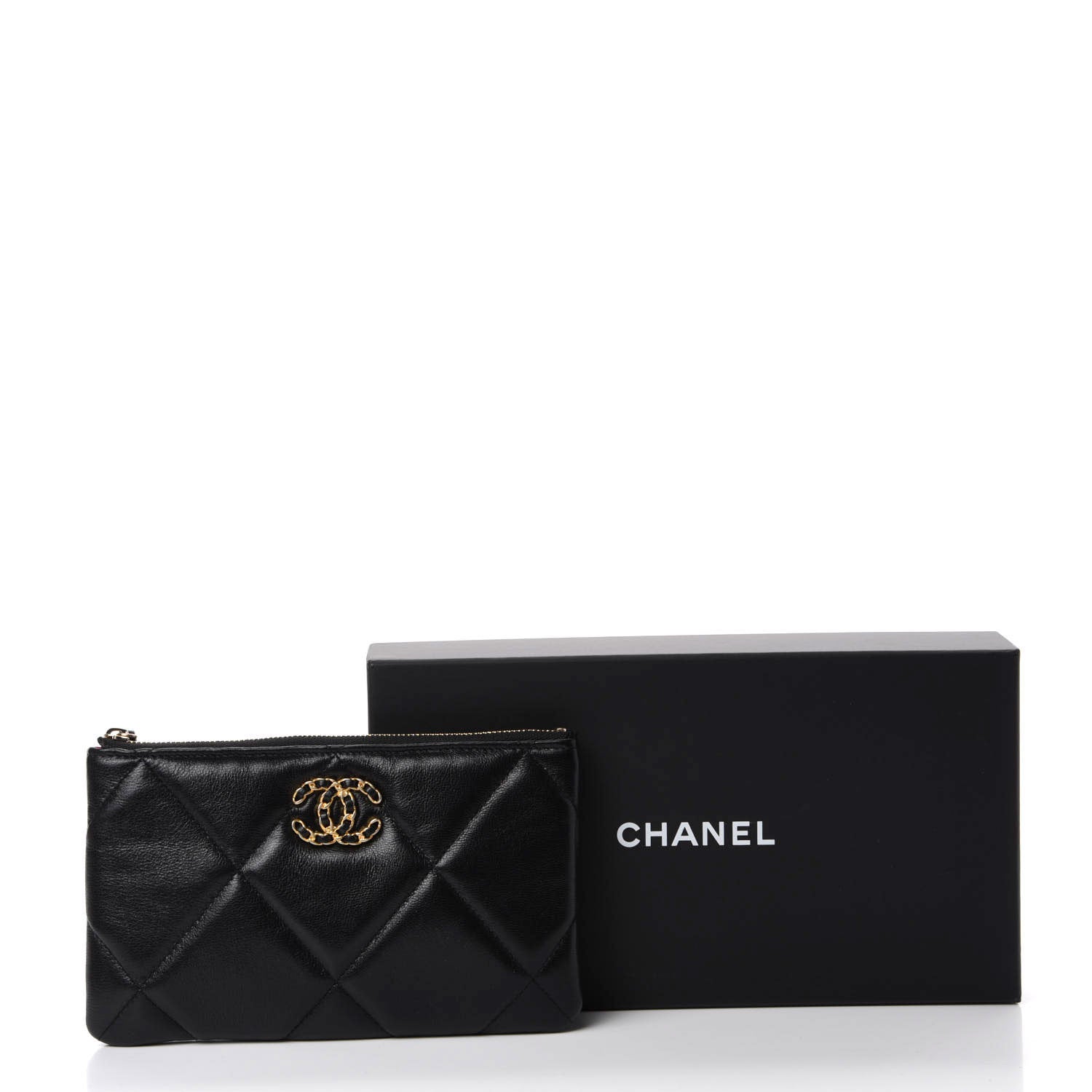 Chanel Goatskin Quilted 19 Cosmetic Case Black 8 of 8