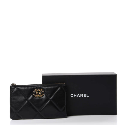 Chanel Goatskin Quilted 19 Cosmetic Case Black 8 of 8