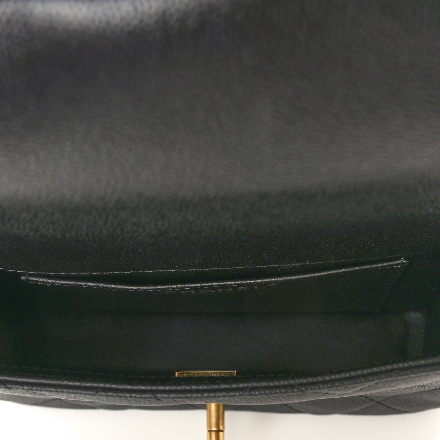 Caviar Quilted Mini Sweetheart Rectangular Flap Black