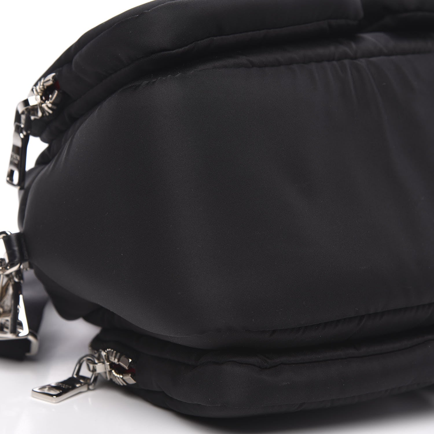 Prada Tessuto Nylon Pocket Top Handle Cargo Shoulder Bag Black Fuoco 8 of 9