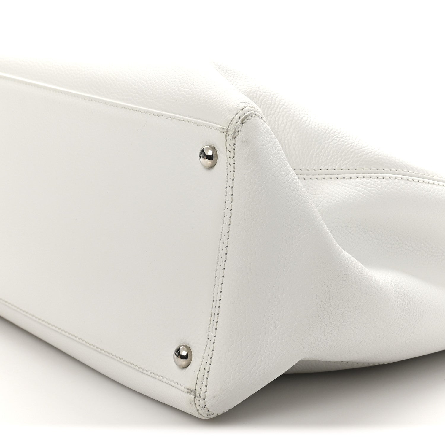 Chanel Calfskin Cerf Executive Shopper Tote White 10 of 12