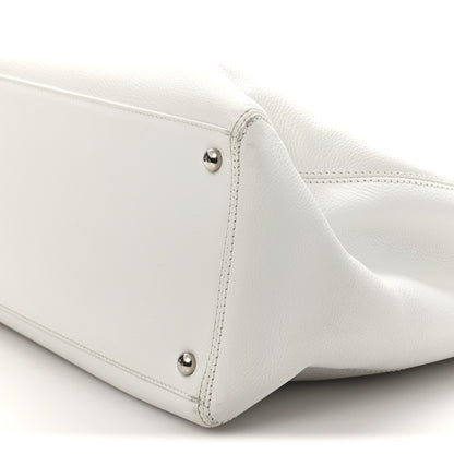 Chanel Calfskin Cerf Executive Shopper Tote White 10 of 12