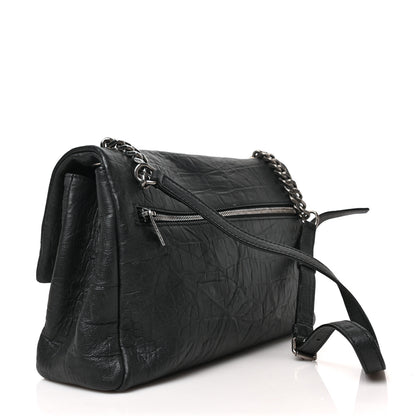 Saint Laurent Crocodile Embossed Calfskin Medium West Hollywood Monogram Fold-Over Black 3 of 8