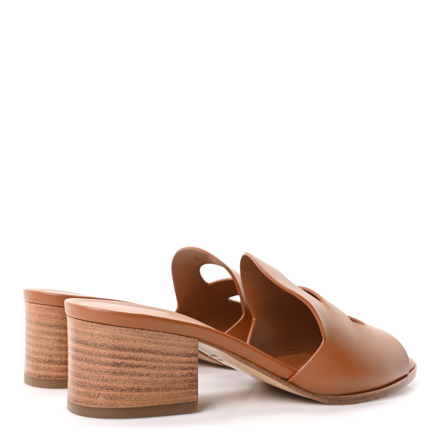 Hermes Raw Edged Calfskin Mona Sandals 36 Naturel 5 of 10