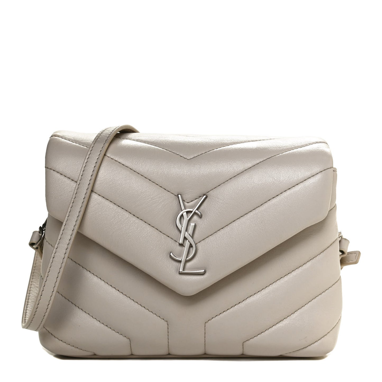 Calfskin Y Quilted Monogram Toy Loulou Satchel Granite