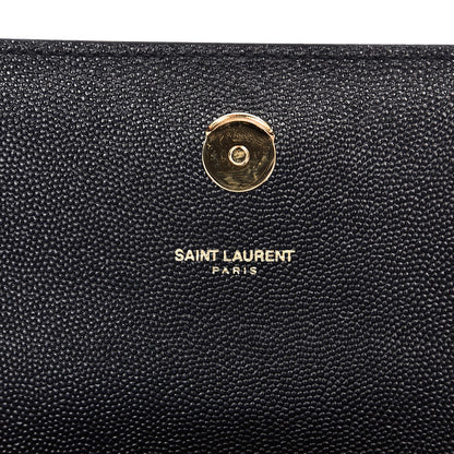 Saint Laurent Grain De Poudre Small Monogram Kate Satchel Black 6 of 7