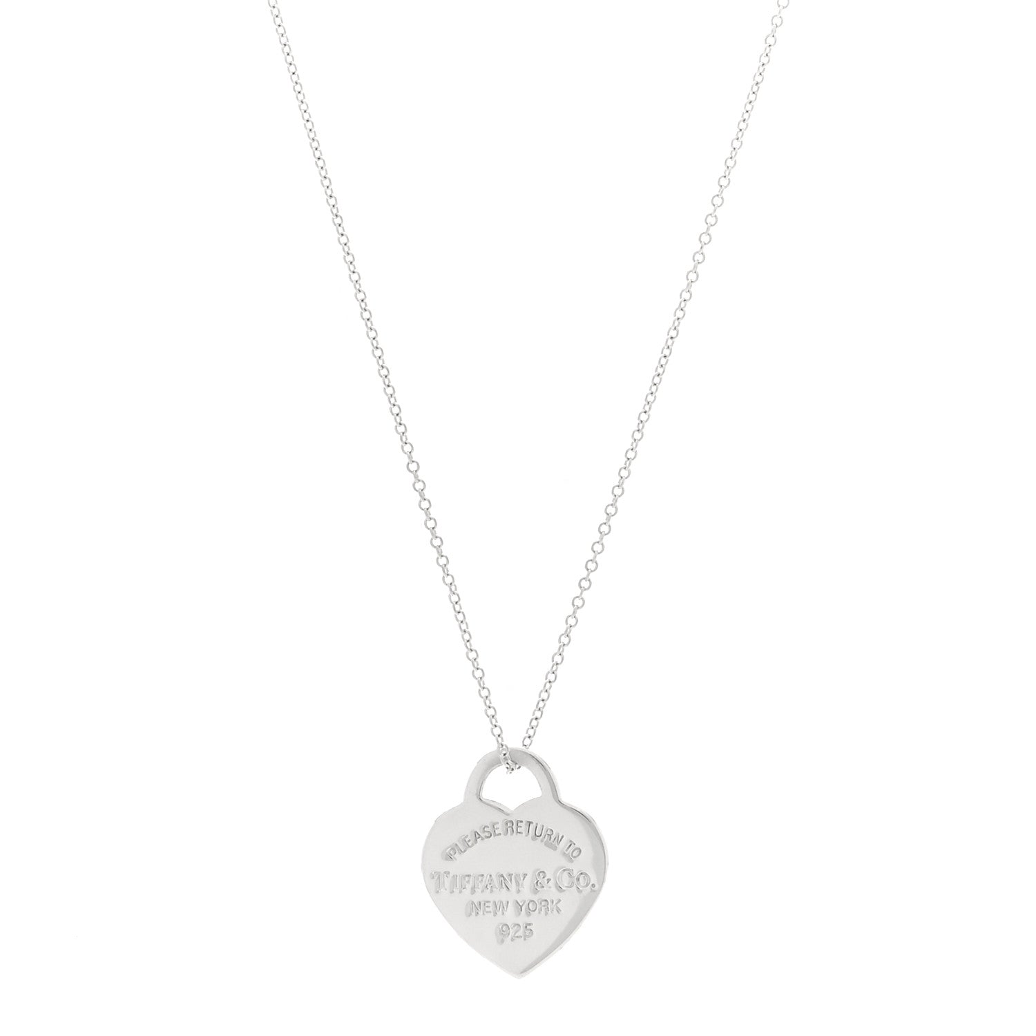Tiffany Sterling Silver Small Return To Tiffany Heart Pendant Necklace 1 of 4