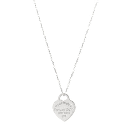 Tiffany Sterling Silver Small Return To Tiffany Heart Pendant Necklace 1 of 4