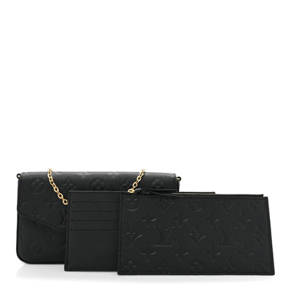 Louis Vuitton Empreinte Pochette Felicie Chain Wallet Black 2 of 13