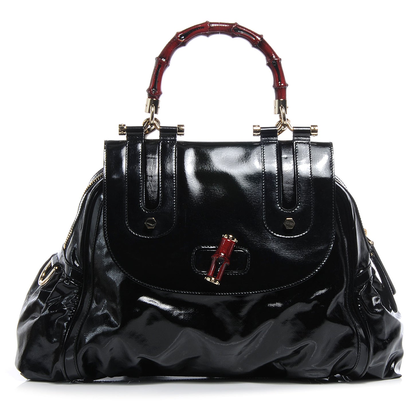Dialux Pop Bamboo Top Handle Tote Black