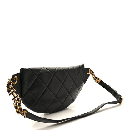 Chanel Lambskin Enamel Quilted Waist Bag Black 3 of 9