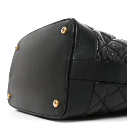 Chanel Tweed Aged Calfskin Quilted Casual Style Hobo Black 10 of 10