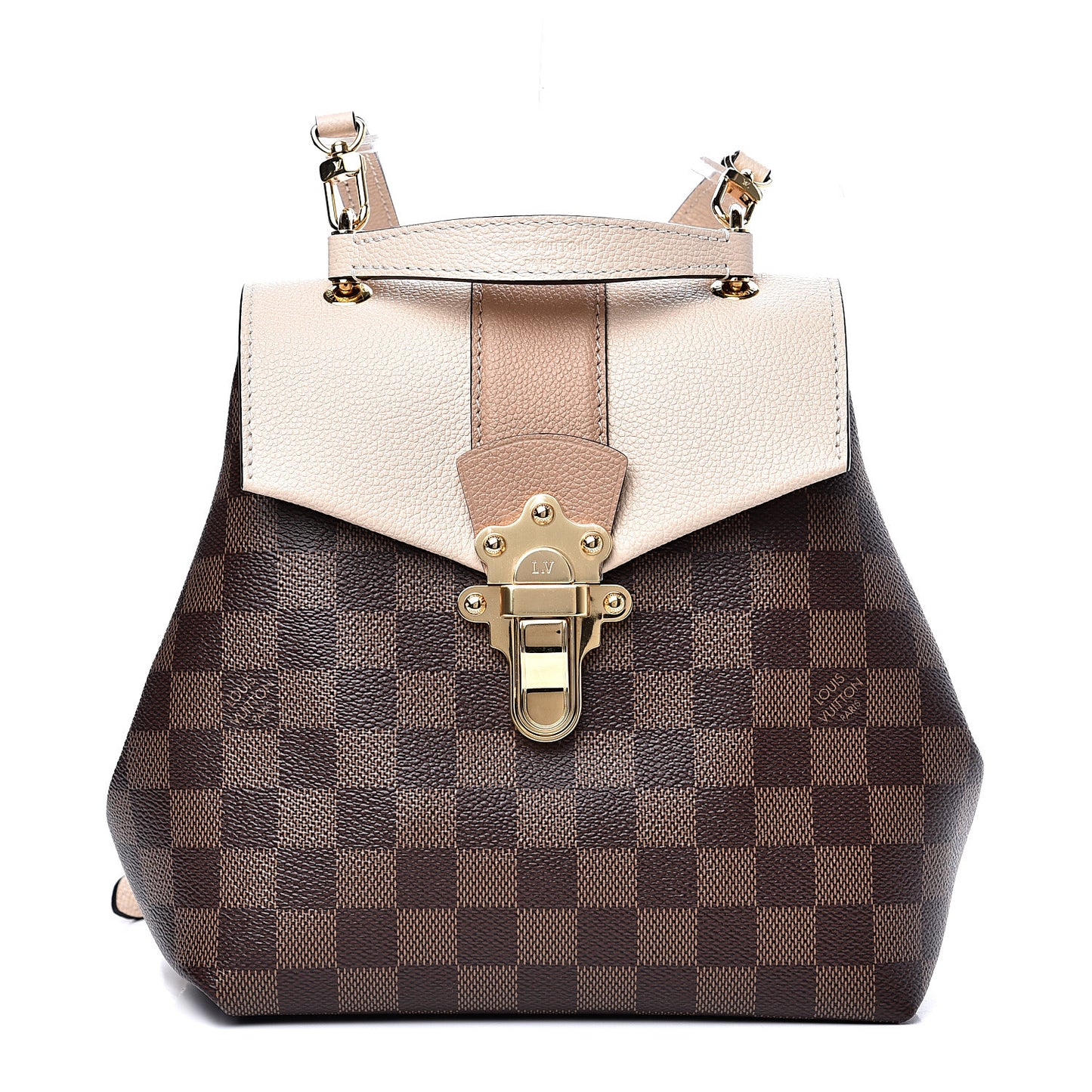 Damier Ebene Clapton Backpack Creme